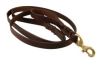 Angel Pet Supplies - DBL Handle Braided Leather Leash - Brown - 6' X 1'
