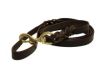 Angel Pet Supplies - Braided Leather Leash - Brown - 6' X 3/4"