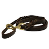 Angel Pet Supplies - Braided Leather Leash - Brown - 4' X 3/4"
