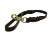 Angel Pet Supplies - Braided Leather Leash - Brown - 2' X 3/4"