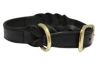 Angel Pet Supplies - Braided  Leather  Dog Collar - Black - 20" X 1"