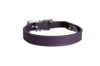 Angel Pet Supplies - Alpine Leather Elastic Break-Away Cat Collar - Orchid Purple - 12" X1/2"