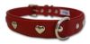 Angel Pet Supplies - Rotterdam Leather "Hearts" Dog Collar - Valentine Red - 18" X 3/4" 