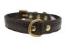 Angel Pet Supplies - Alpine Leather Padded Dog Collar - Chocolate Brown - 14" X 3/4"