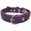 Angel Pet Supplies - Alpine Leather Padded Dog Collar - Orchid Purple - 14" X 3/4"