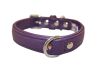 Angel Pet Supplies - Alpine Leather Padded Dog Collar - Orchid Purple - 16" X 3/4"