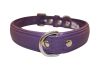Angel Pet Supplies - Alpine Leather Padded Dog Collar - Orchid Purple - 22" X 1"