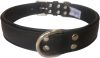 Angel Pet Supplies - Alpine Leather Padded Dog Collar - Midnight Black - 24" X 1.25"