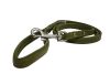 Angel Pet Supplies - Alpine Leather Padded Handle Leash - Olive Green - 48" X 1/2"  