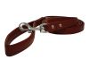 Angel Pet Supplies - Alpine Leather Padded Handle Leash - Valentine Red - 72" X 3/4" 