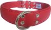Angel Pet Supplies - Alpine Leather Padded Dog Collar - Valentine Red - 26" X 1.25"