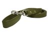 Angel Pet Supplies - Alpine Leather Padded Handle Leash - Olive Green - 72" X 1" 