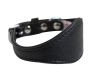 Angel Pet Supplies - Leather Padded Hound Dog Collar - Midnight Black - 20" X 2.5"