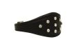 Angel Pet Supplies - Leather Rhinestone Bling Hound Dog Collar - Midnight Black - 14" X 1.75"