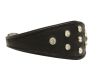 Angel Pet Supplies - Leather Rhinestone Bling Hound Dog Collar - Midnight Black - 18" X 2.25"