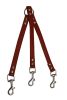 Angel Pet Supplies - 3 Dog Leather Couplers - Valentine Red - 10" X 3/4"