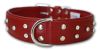 Angel Pet Supplies - Athens Leather Rhinestone Bling Dog Collar - Valentine Red - 26" X 1.5" 