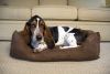 Iconic Pet - Luxury Swaddlez Bolster Pet Bed - Cocoa - Medium