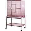 A&E Cage Company - Flight Cage With Stand - Burgundy - 32X21X63 Inch