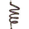 A&E Cage Company - Happy Beaks Cotton Rope Boing with Bell Bird Toy - Multi-Colored - 1.25 x 97 Inch