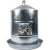 Millside Industries - Double Wall Cone Top Galvanized Poultry Wall Fount - Galv Steel - 3 Gallon