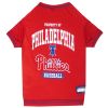 Doggienation-MLB - Philadelphia Phillies Dog Tee Shirt - Xtra Small