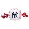 Doggienation-MLB - New York Yankees Baseball Toy - Nylon with rope - 8"