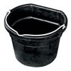 Farm Innovators - Heated Flat-Back Rubber Bucket - Black - 4.5 Gallon