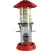 North States Industries - 2-In-1 Hinged-Port Bird Feeder - Red/Clear - 1.5 Lb Capacity
