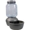 Petmate - Mason Jar Replendish Dry Food Feeder - Clear/Silver - 5 Lb