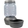 Petmate - Mason Jar Replendish Filtered Waterer - Clear/Silver - .5 Gallon