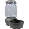 Petmate - Mason Jar Replendish Dry Food Feeder - Clear/Silver - 2 Lb