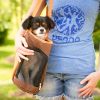 Iconic Pet - FurryGo Pet Shoulder Carrier/Bag - Coffee/Orange