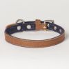 Hound?s Best - Small Canvas Leather Dog Collar "Indigo"