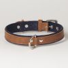 Hound?s Best - Medium Canvas Leather Dog Collar "Indigo"