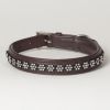 Hound?s Best - Medium Rhinestone Leather Dog Collar Swarovski "Blossom"