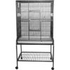 A&E Cage Company - Flight Bird Cage With Stand - Blue - 32X21X63 Inches