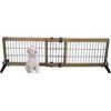 Carlson Pet Products - Freestanding/Pressure Mount Wooden Pet Gate - Brown- 40-70Wx20H Inch