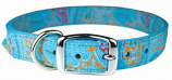 Leather Brothers - 1/2" Regular Paisley Leather Collar - Turquoise - 14" Length
