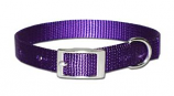 Leather Brothers - 5/8" Regular 1-Ply Nylon Collar - Purple - 12" Length