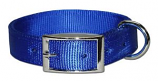 Leather Brothers - 1" Regular Bravo Nylon Collar - Blue - 19" Length