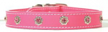 Leather Brothers - 1" Signature Leather Filigree Crystal Collar - Pink - 24" Length