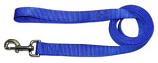 Leather Brothers - 1" X 4' One-Ply Nylon Lead - Nickle Bolt - Blue