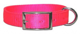 Leather Brothers - 1" Regular Bravo Nylon Collar - Neon Pink - 28" Length