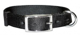 Leather Brothers - 1"  Dee-In-Front Bravo Nylon Collar - Black - 28" Length