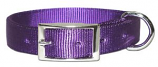 Leather Brothers - 1" Regular Bravo Nylon Collar - Purple - 21" Length