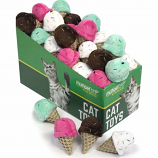 Multipet International - Ice Cream Cone Cat Toy Pdq - Assorted - 25 Piece