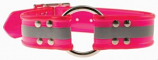 Leather Brothers - 1.5" Reflective SunGlo Wide Collars - Pink - 27" Length