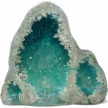 Blue Ribbon Pet Products -Exotic Environments Blue Glow In Dark Geode Stone - Small