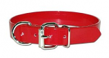Leather Brothers - 1" Dee-In-Front SunGlo Collar - Red - 19" Length